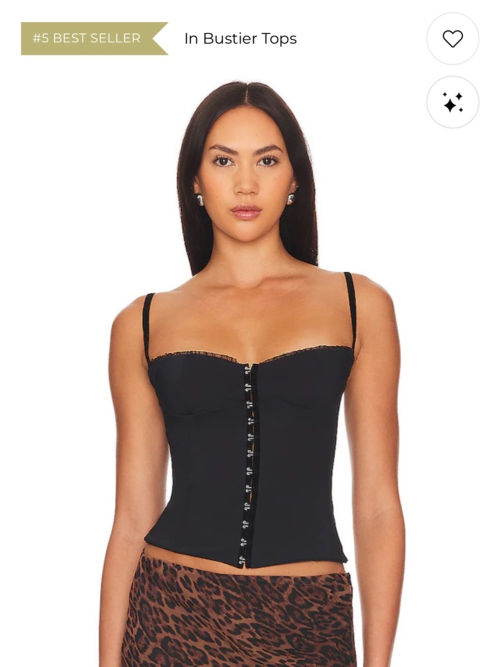Bella Venice Caroline Corset Black Size S